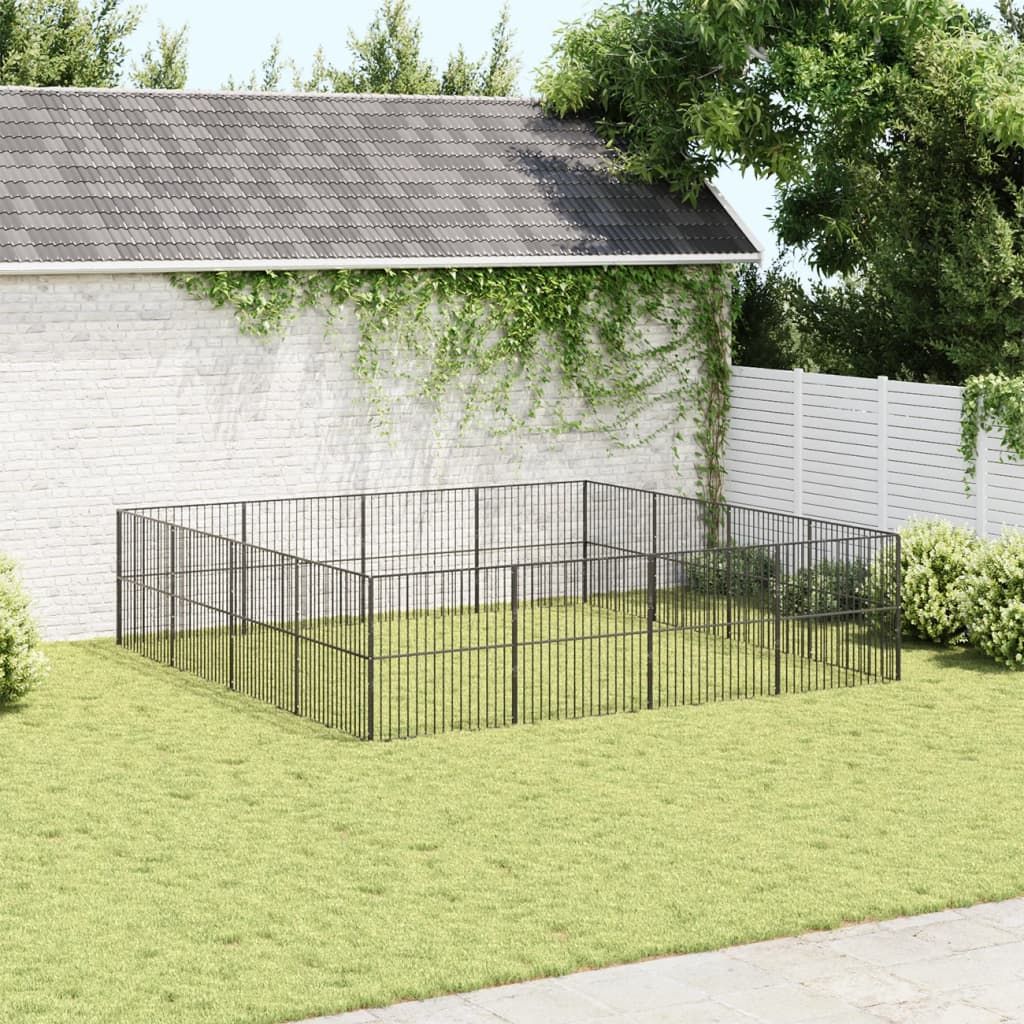 Large Galvanized structured Dog Playpen for Medium Breeds
