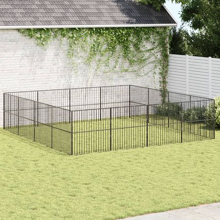 Large Galvanized structured Dog Playpen for Medium Breeds