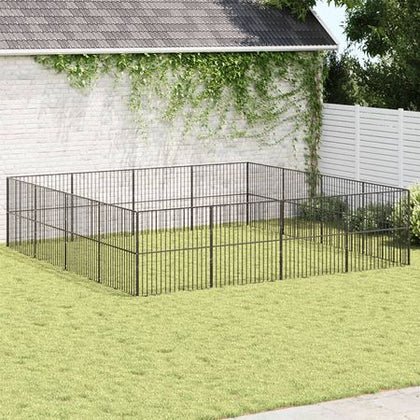 Large Galvanized structured Dog Playpen for Medium Breeds