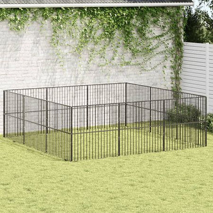 Large practical Dog Playpen – Galvanized structured, Outdoor Use