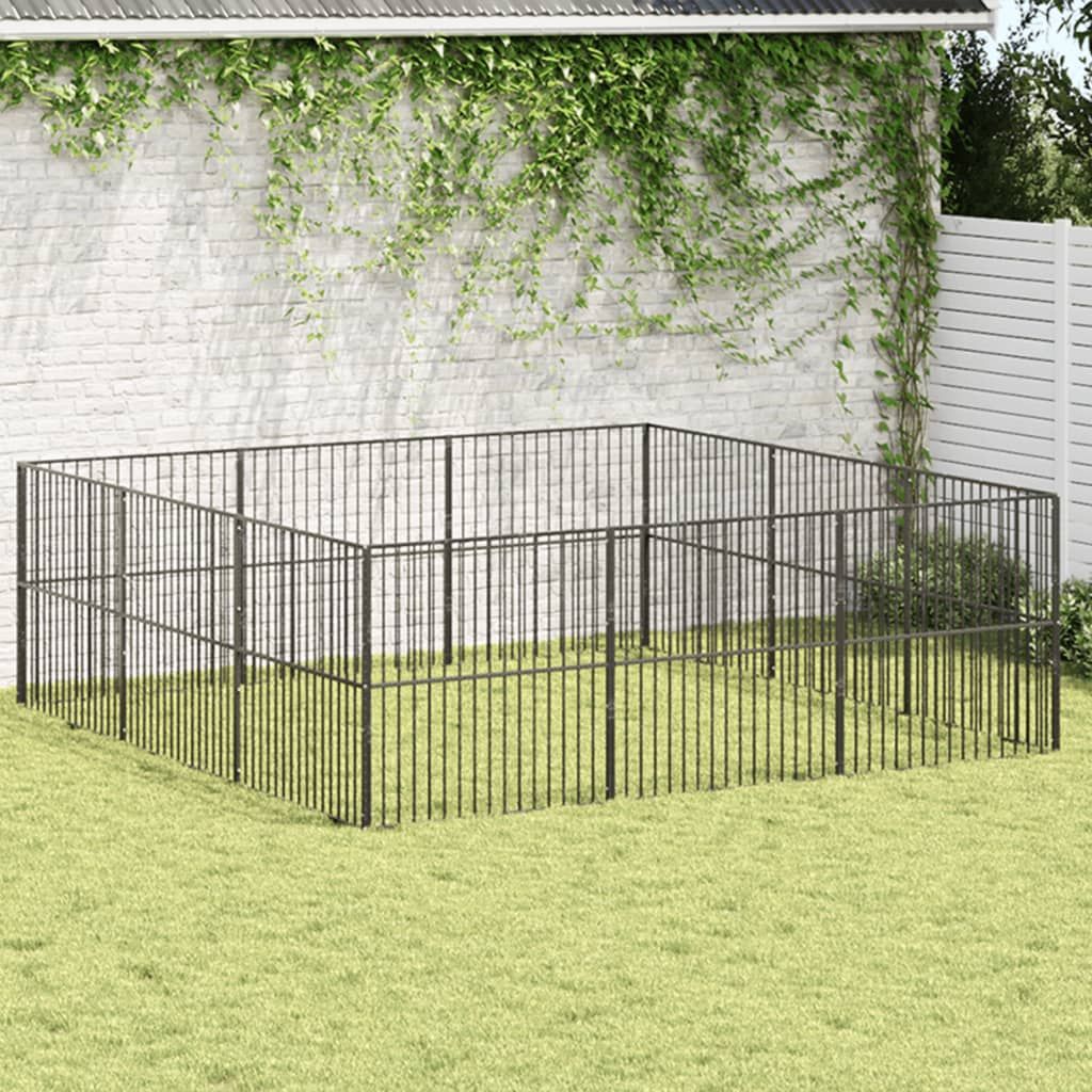 Large practical Dog Playpen – Galvanized structured, Outdoor Use