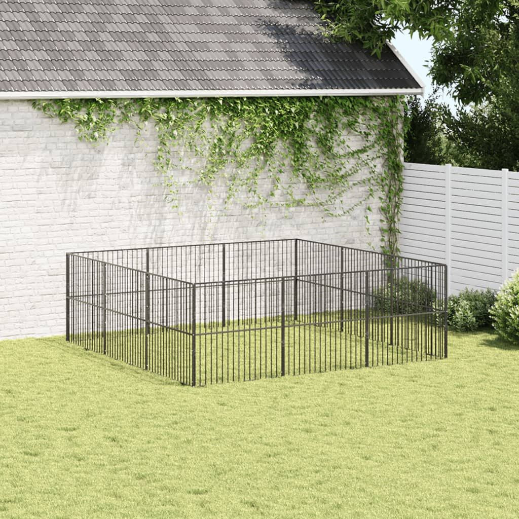 Large practical Dog Playpen – Galvanized structured, Outdoor Use