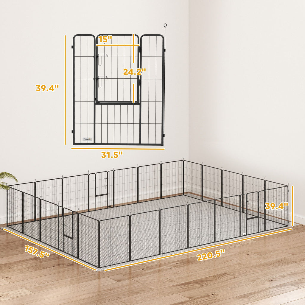 Configurable Dog Playpen with Step-Through Doors for Indoor and Outdoor Use