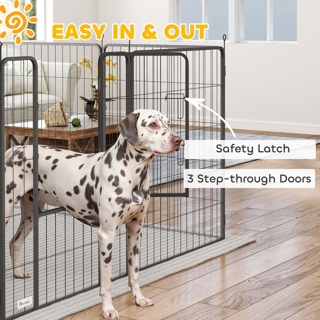 Configurable Dog Playpen with Step-Through Doors for Indoor and Outdoor Use