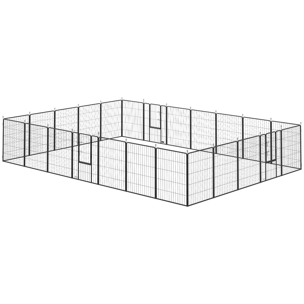Configurable Dog Playpen with Step-Through Doors for Indoor and Outdoor Use