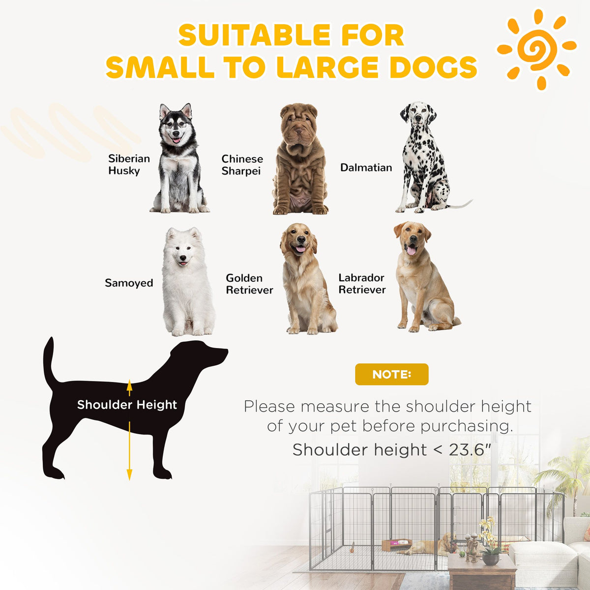 Configurable Dog Playpen with Step-Through Doors for Indoor and Outdoor Use