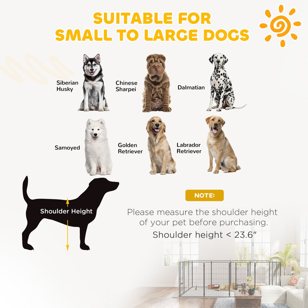 Versatile 24-Panel Dog Playpen with Lockable Doors - Indoor/Outdoor