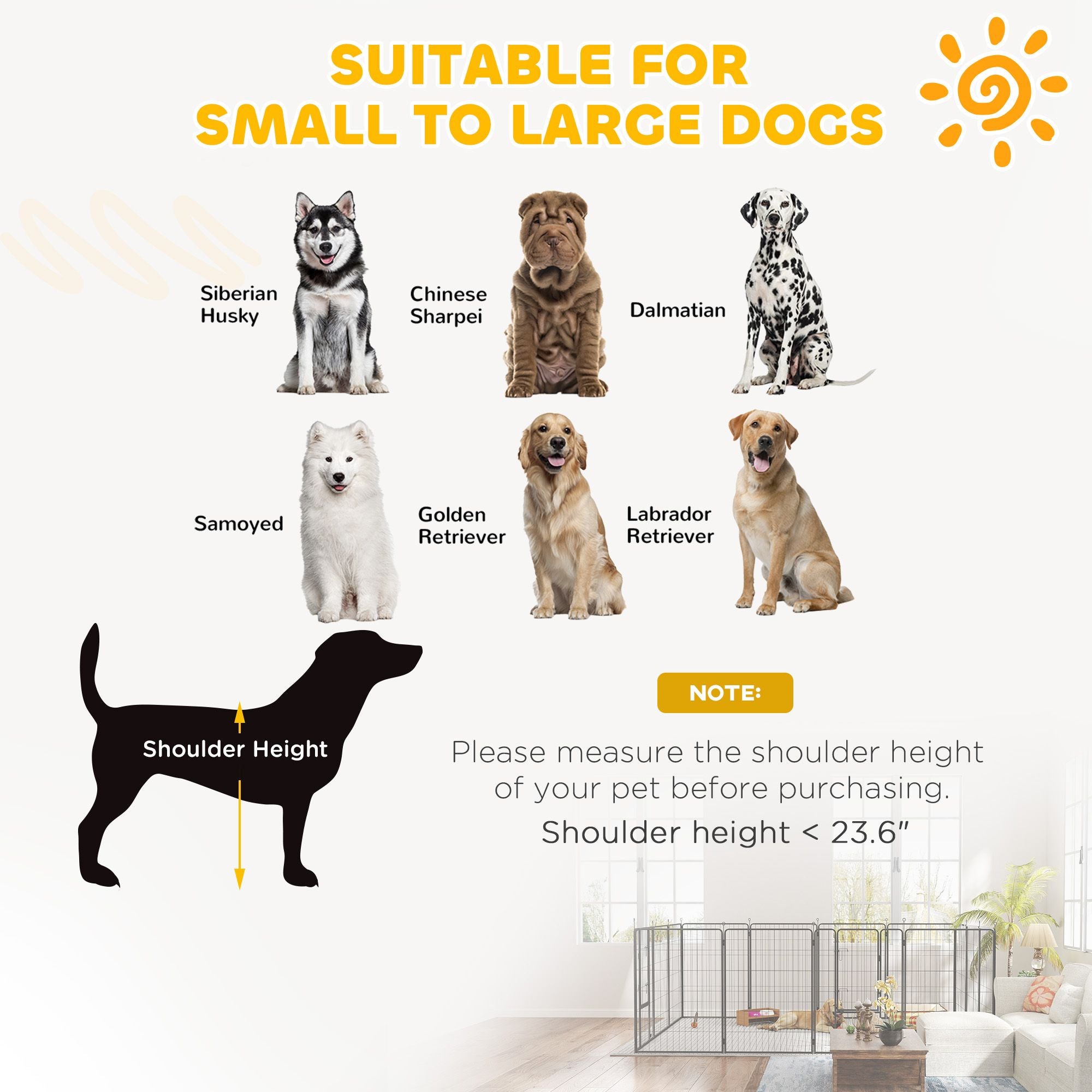 Versatile 24-Panel Dog Playpen with Lockable Doors - Indoor/Outdoor