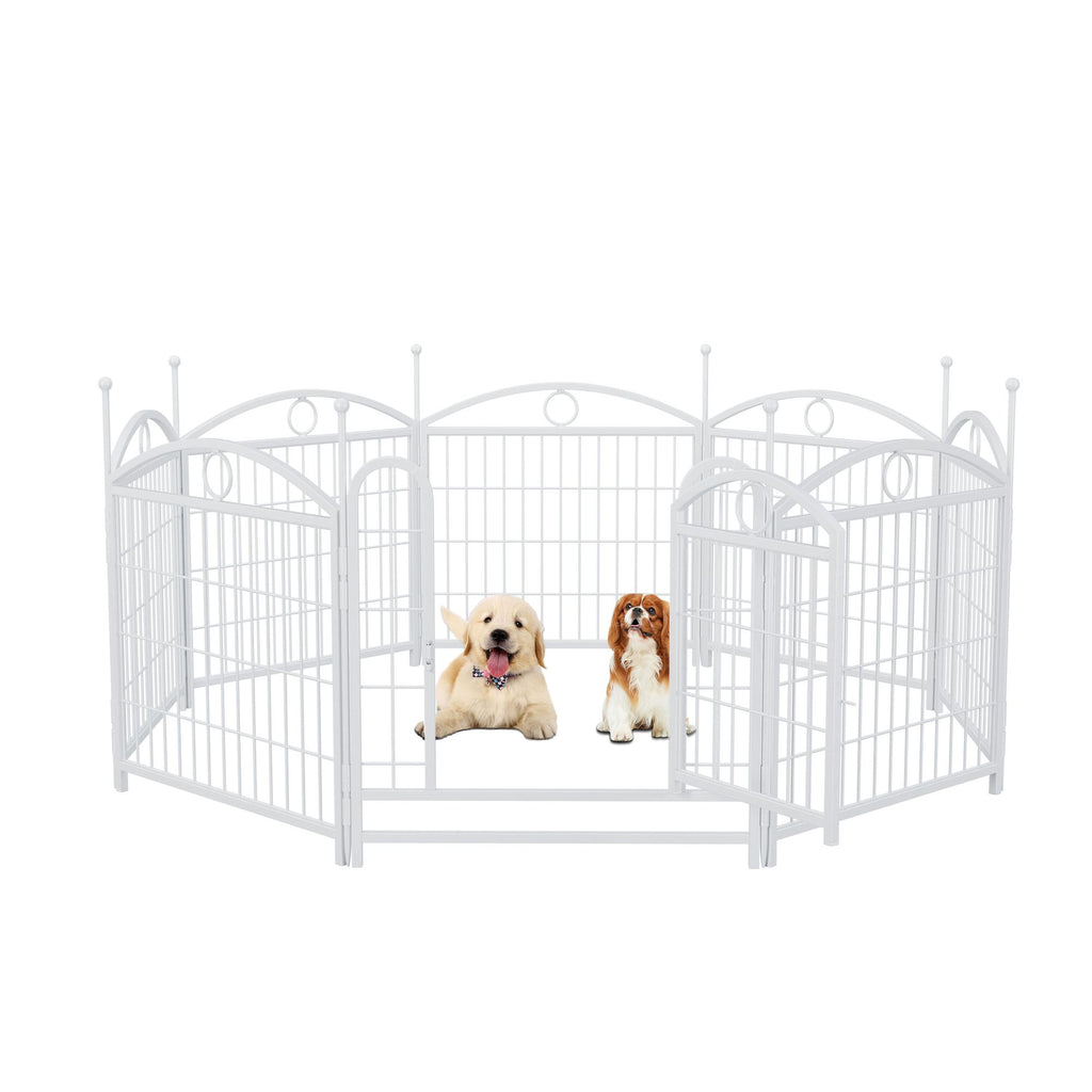 Give Your Pup a Spacious Kingdom: 24" Metal Playpen for Indoor & Outdoor Fun