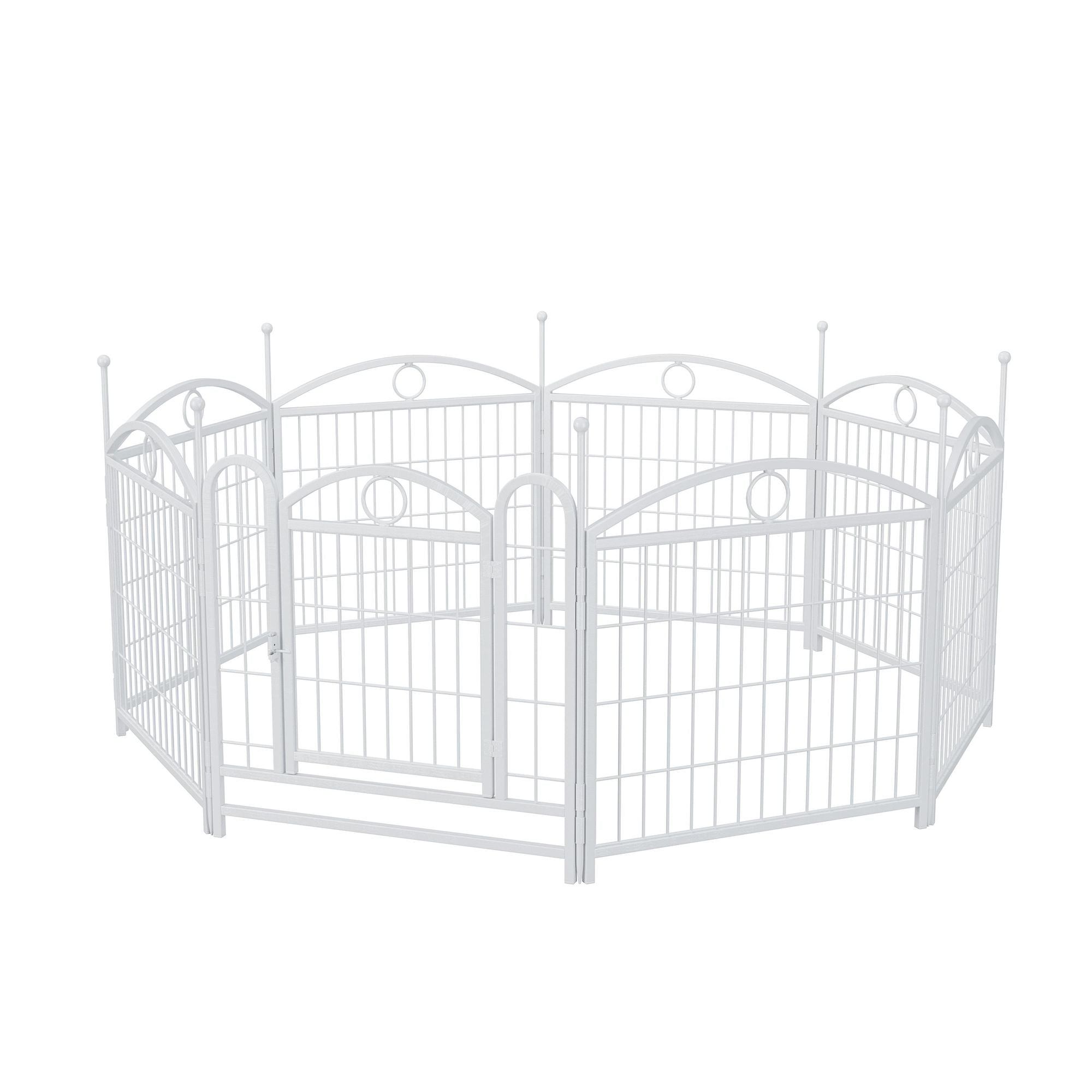 Give Your Pup a Spacious Kingdom: 24" Metal Playpen for Indoor & Outdoor Fun