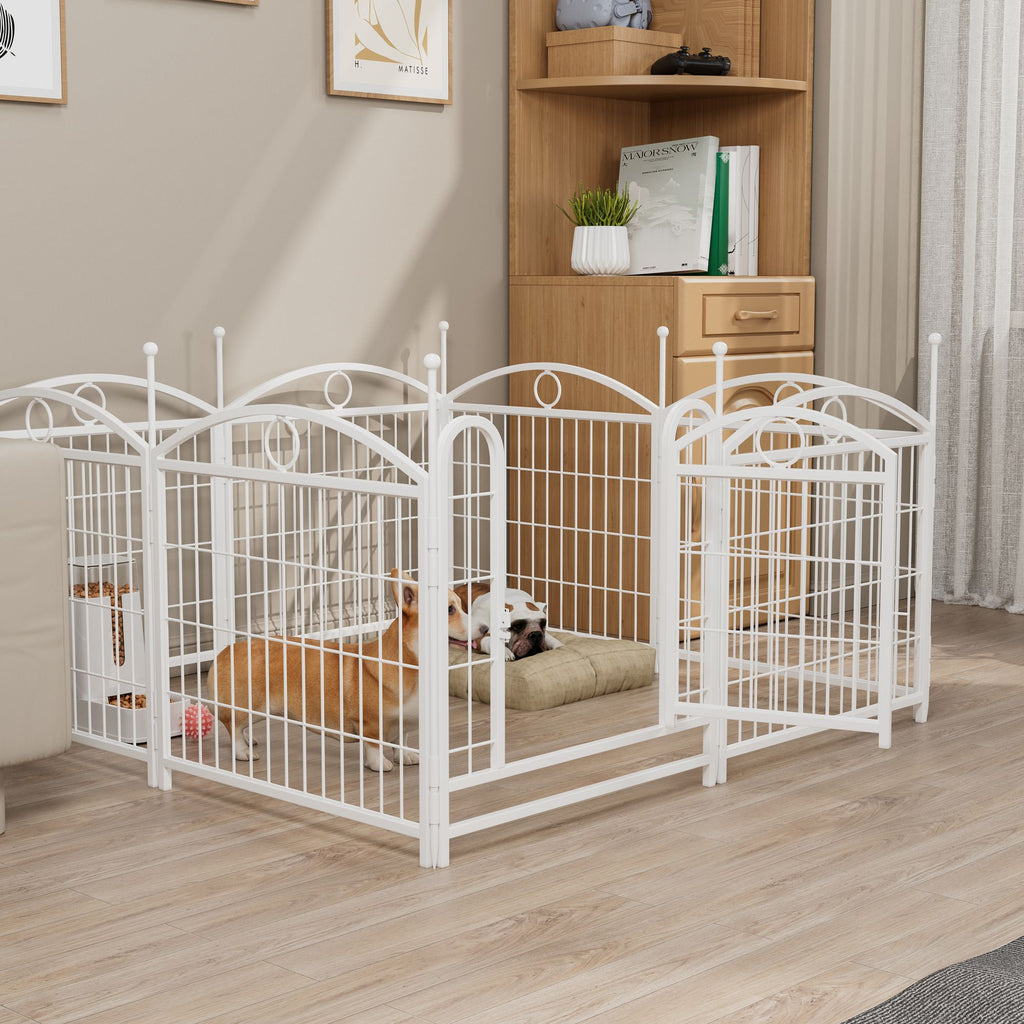 Give Your Pup a Spacious Kingdom: 24" Metal Playpen for Indoor & Outdoor Fun