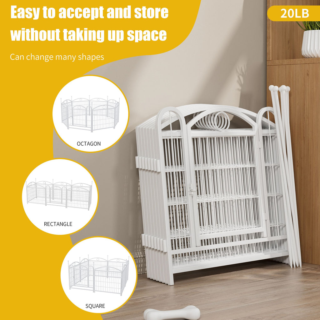 Give Your Pup a Spacious Kingdom: 24" Metal Playpen for Indoor & Outdoor Fun