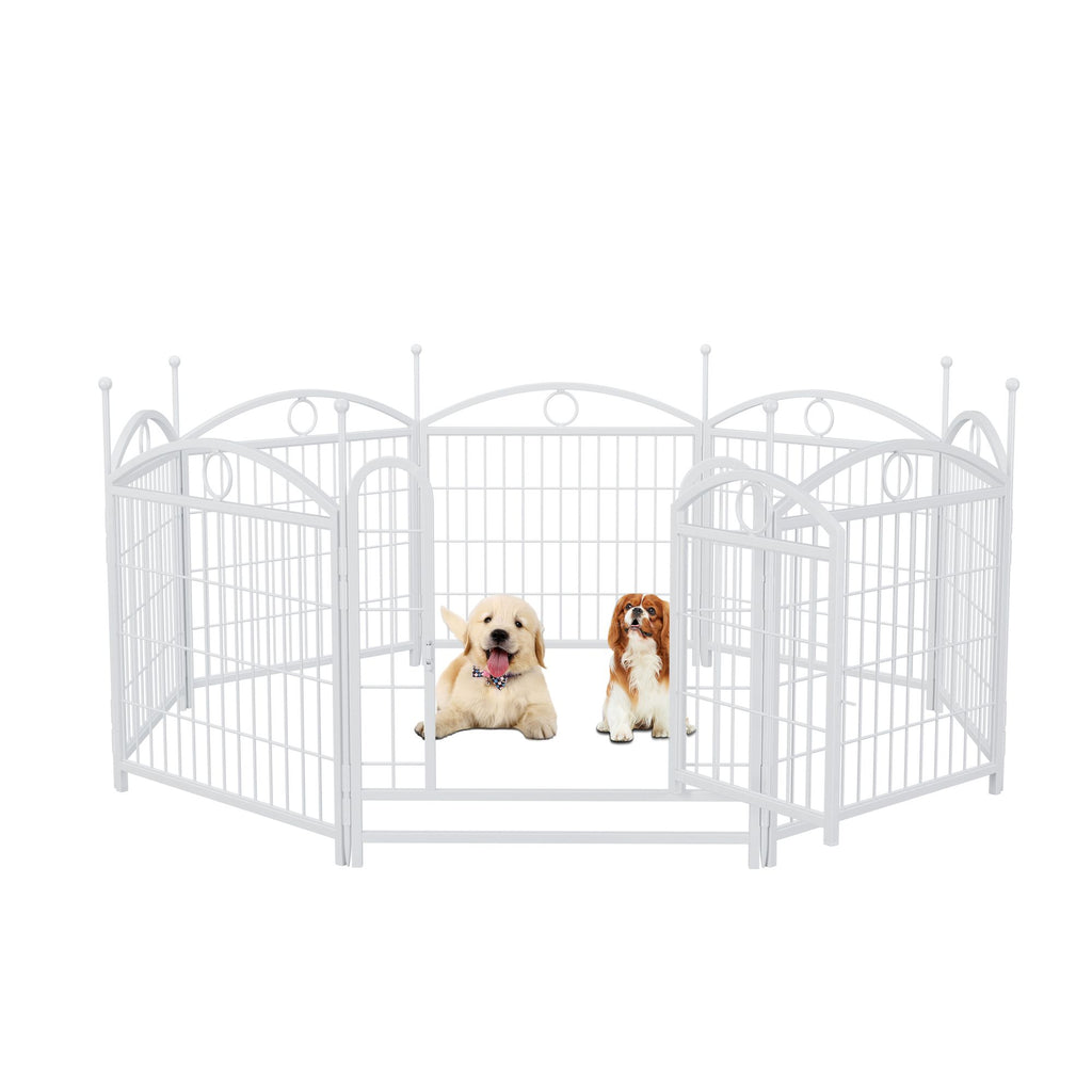 Give Your Pup a Spacious Kingdom: 24" Metal Playpen for Indoor & Outdoor Fun