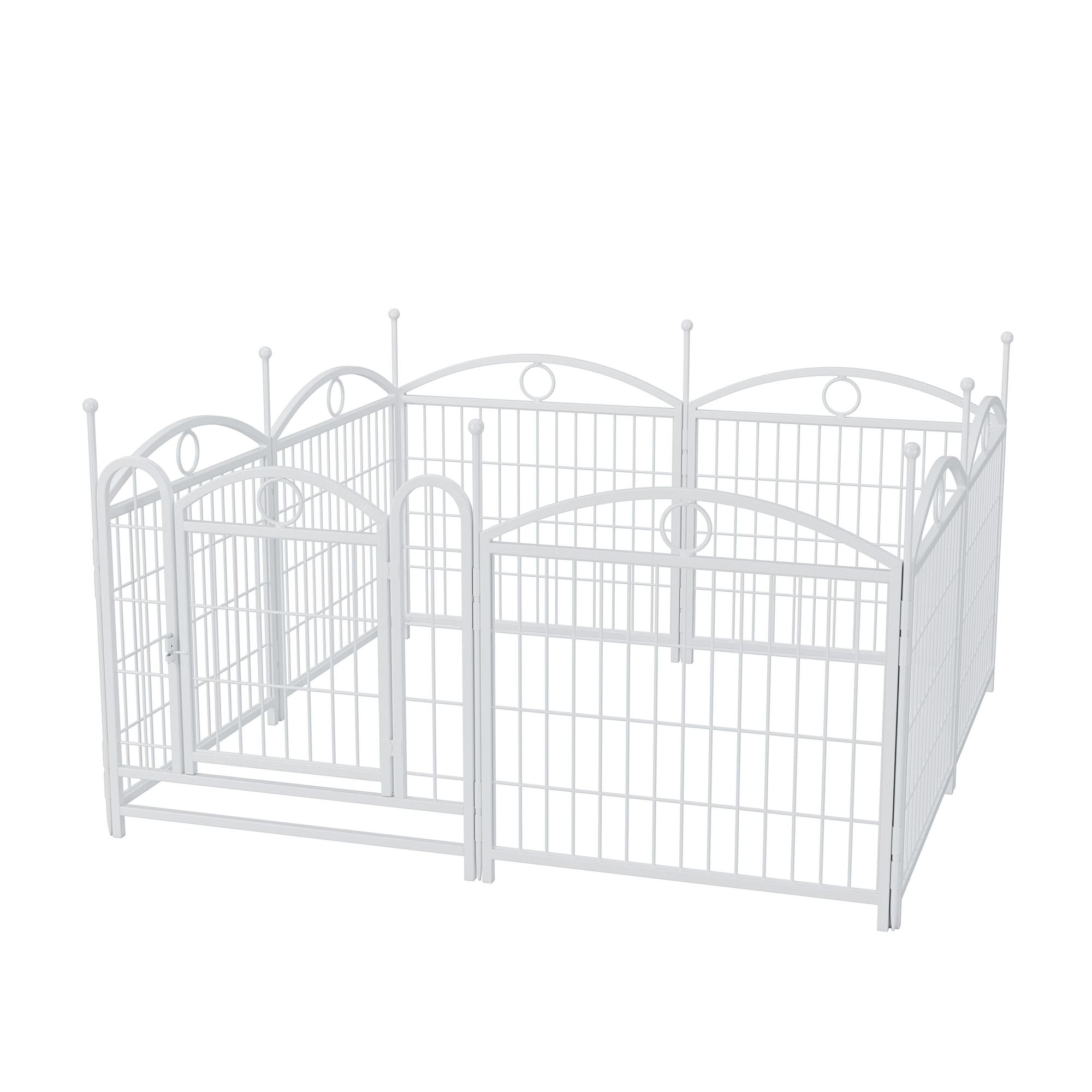 Give Your Pup a Spacious Kingdom: 24" Metal Playpen for Indoor & Outdoor Fun
