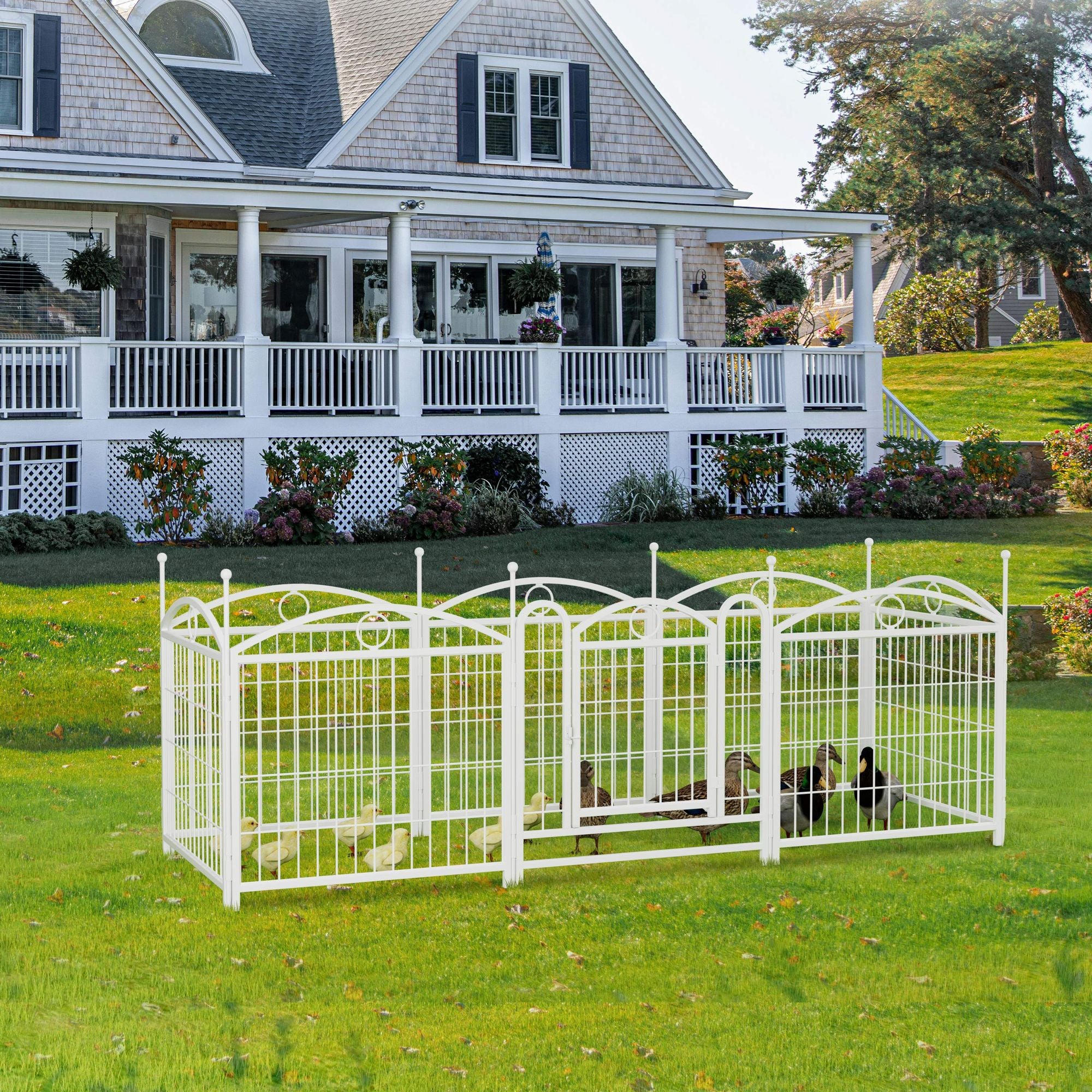 Give Your Pup a Spacious Kingdom: 24" Metal Playpen for Indoor & Outdoor Fun