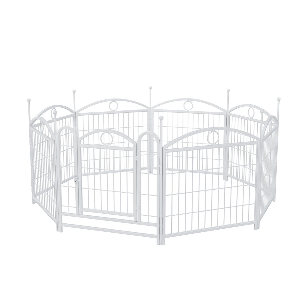 Give Your Pup a Spacious Kingdom: 24" Metal Playpen for Indoor & Outdoor Fun