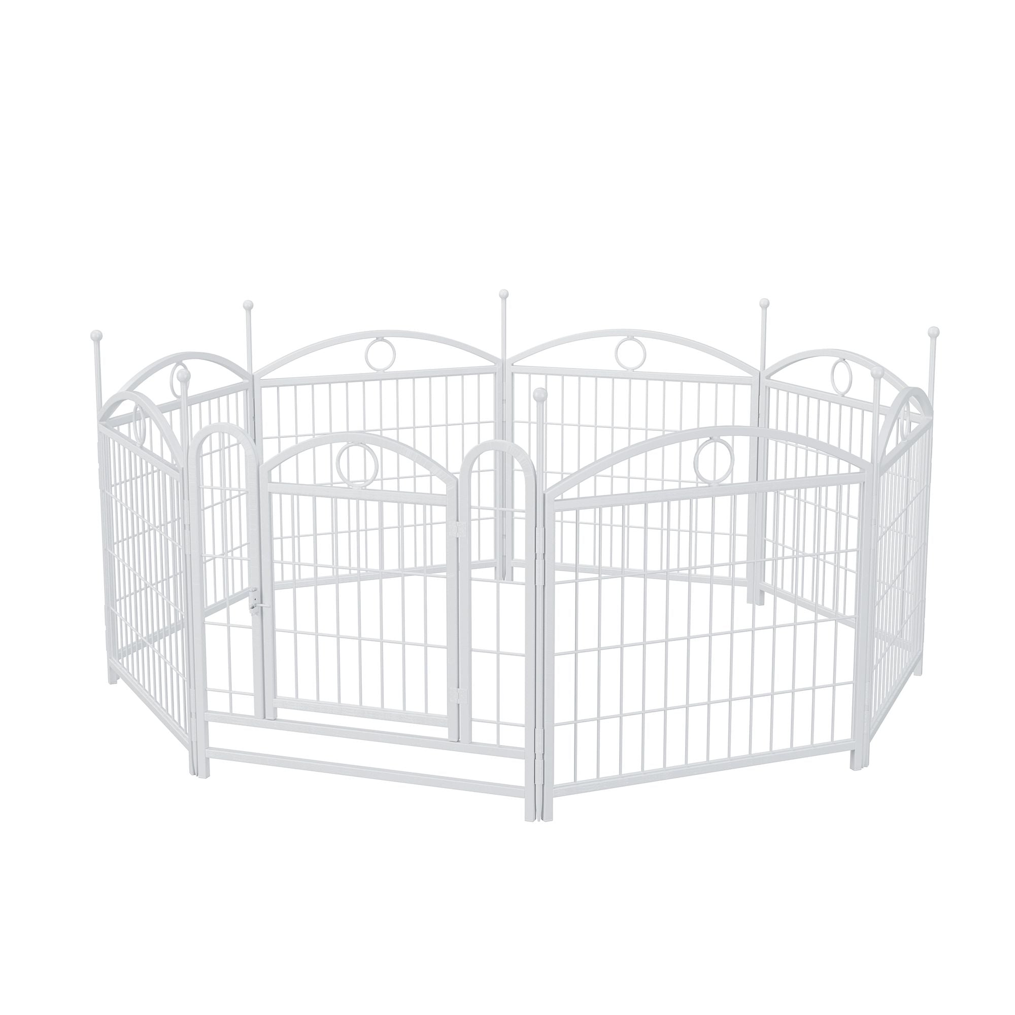 Give Your Pup a Spacious Kingdom: 24" Metal Playpen for Indoor & Outdoor Fun
