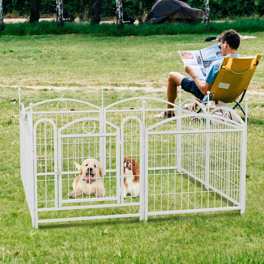 Give Your Pup a Spacious Kingdom: 24" Metal Playpen for Indoor & Outdoor Fun