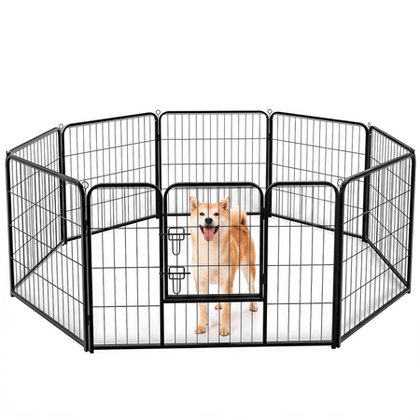 Dog Playpen Indoor Fence Height structured Exercise Pen with Door Small Puppy/Medium/Large Dogs Animal Pe