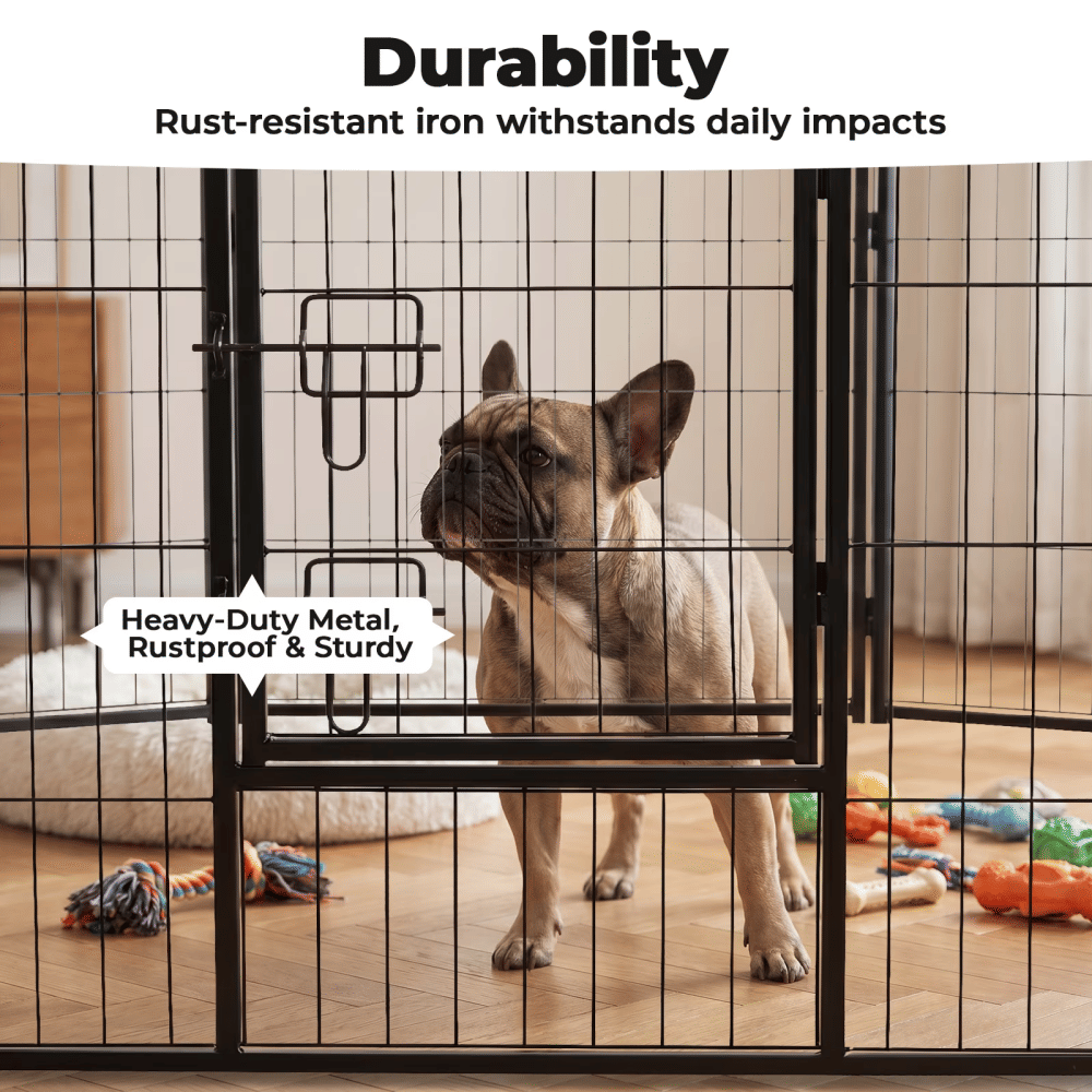 Dog Playpen Indoor Fence Height structured Exercise Pen with Door Small Puppy/Medium/Large Dogs Animal Pe