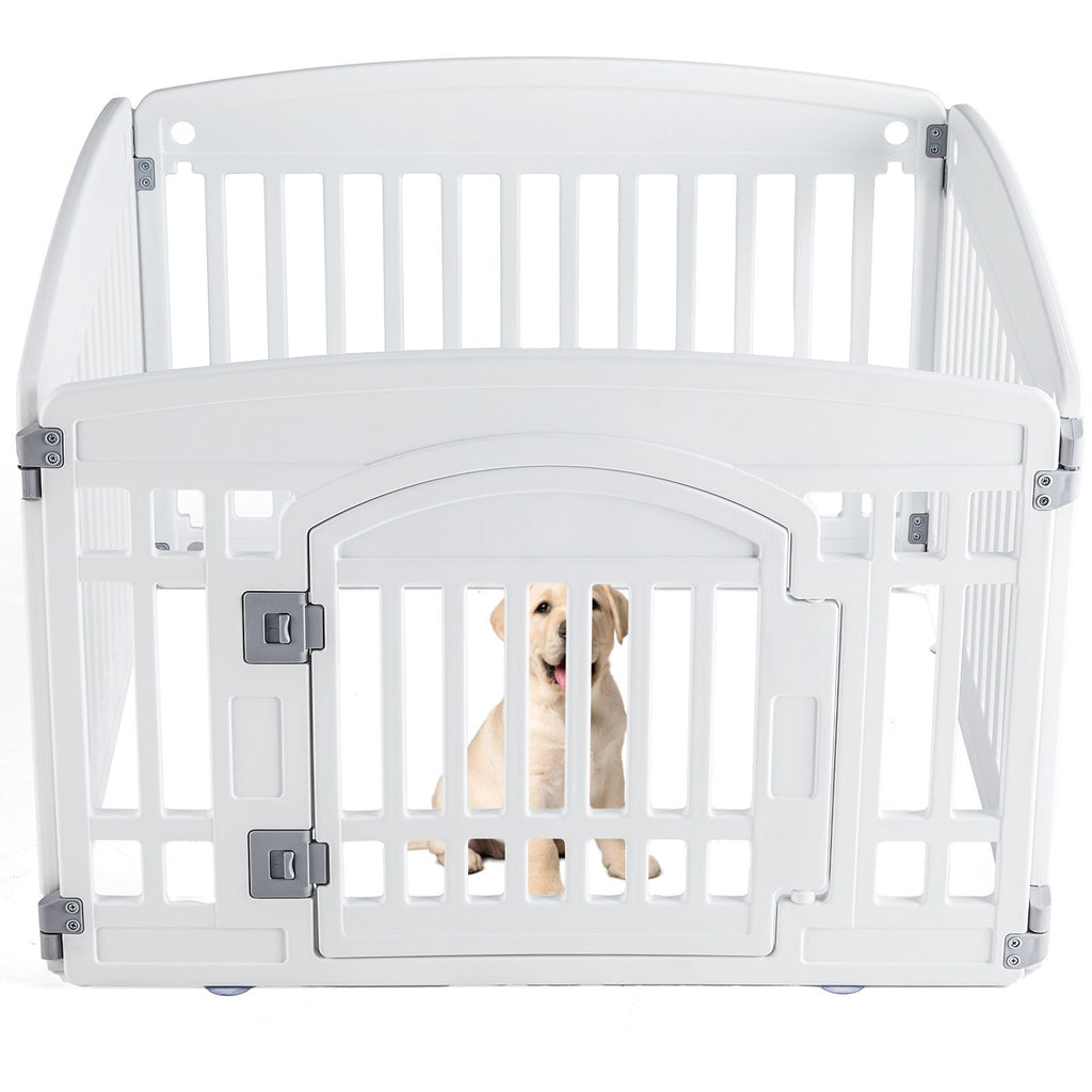 Dog Playpen Safe & Secure Indoor/Outdoor Pet Fence | Folding & Portable | Ideal for Small to Medium Dogs | Easy to Clean