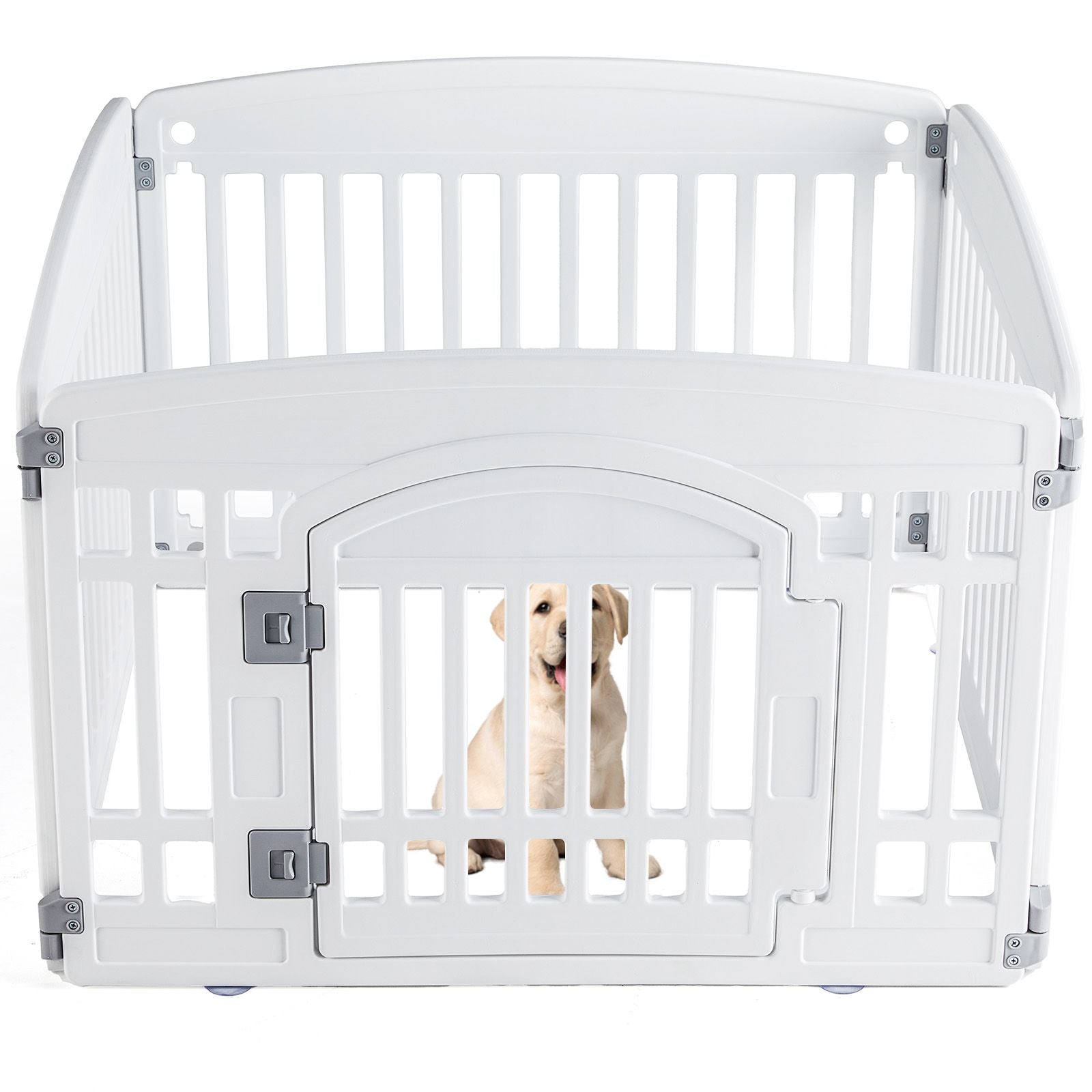 Dog Playpen Safe & Secure Indoor/Outdoor Pet Fence | Folding & Portable | Ideal for Small to Medium Dogs | Easy to Clean