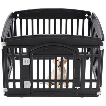 Dog Playpen Safe & Secure Indoor/Outdoor Pet Fence | Folding & Portable | Ideal for Small to Medium Dogs | Easy to Clean