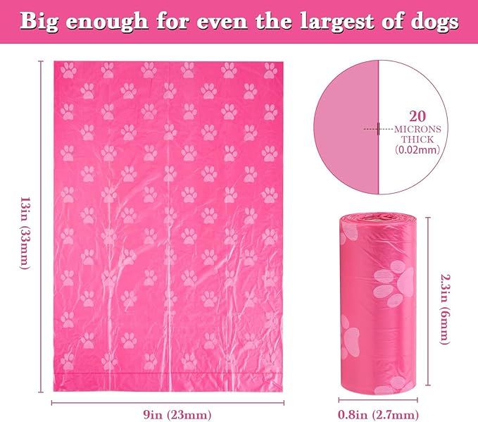 Dog Poo Bags Corn Starch Blended Extra Thick Strong