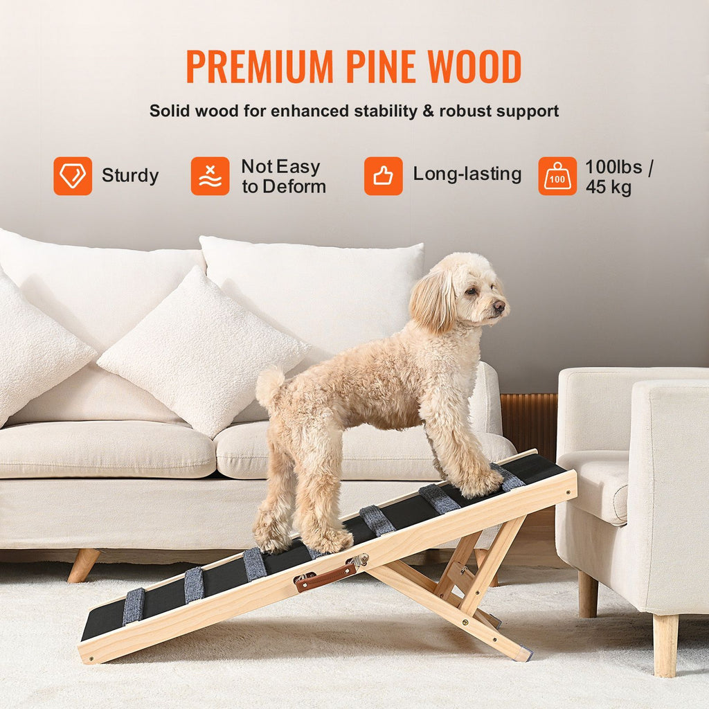 Give Your Furry Friend a Safe & Easy Climb with Our Adjustable Dog Ramp