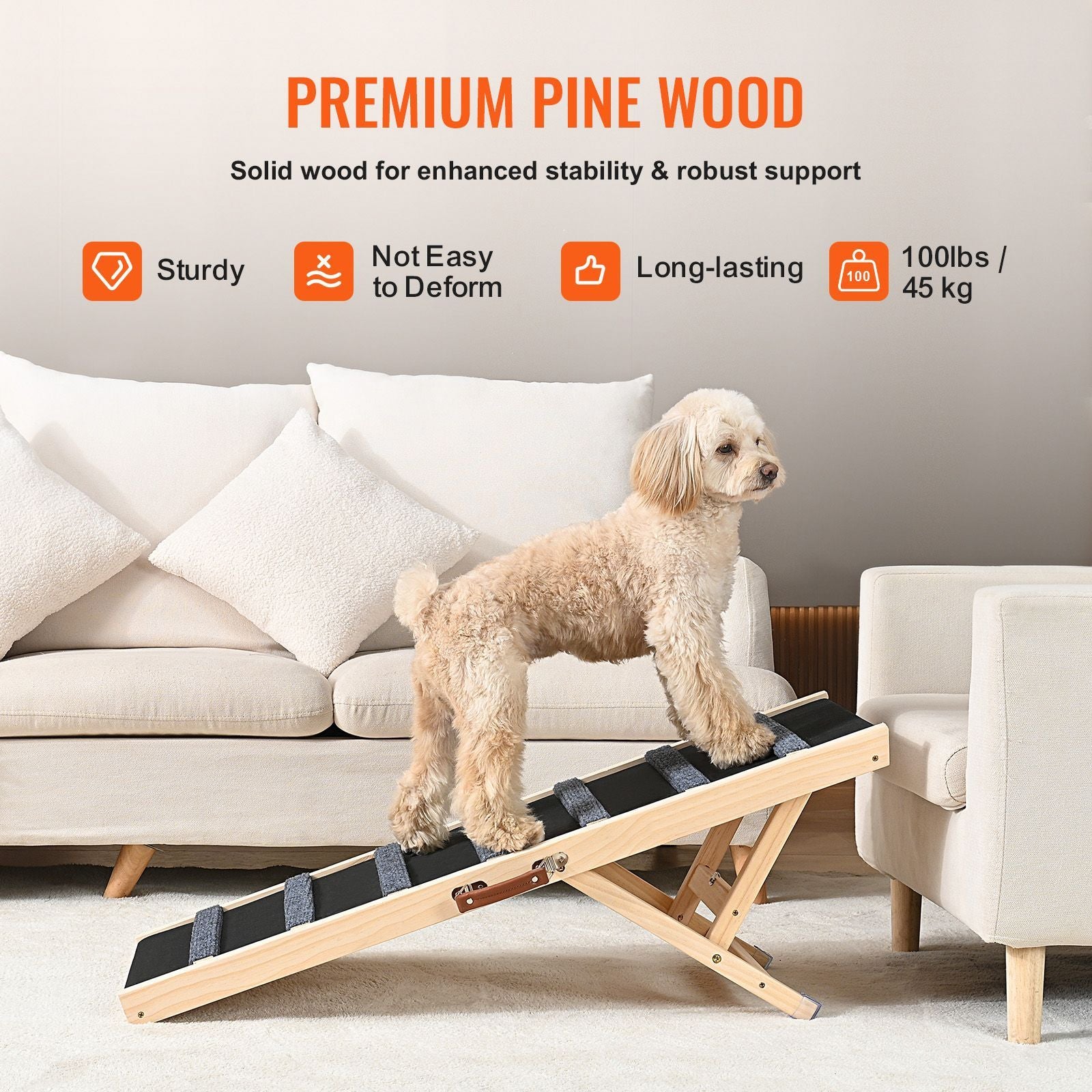 Give Your Furry Friend a Safe & Easy Climb with Our Adjustable Dog Ramp