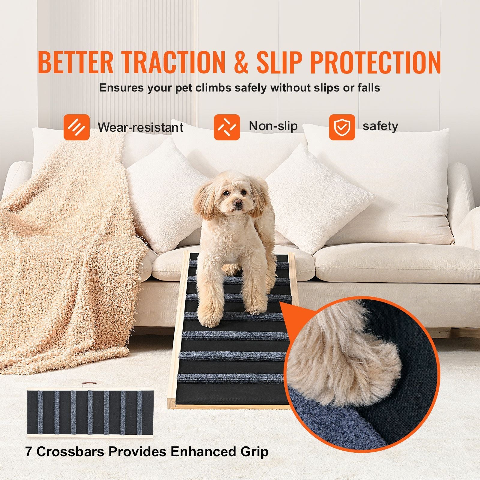 Give Your Furry Friend a Safe & Easy Climb with Our Adjustable Dog Ramp