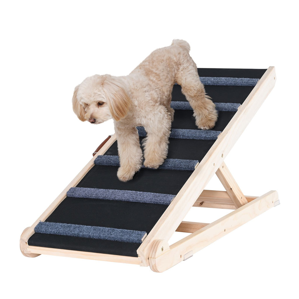 Help Your Pet Climb Safely with the VEVOR Adjustable Wooden Dog Ramp