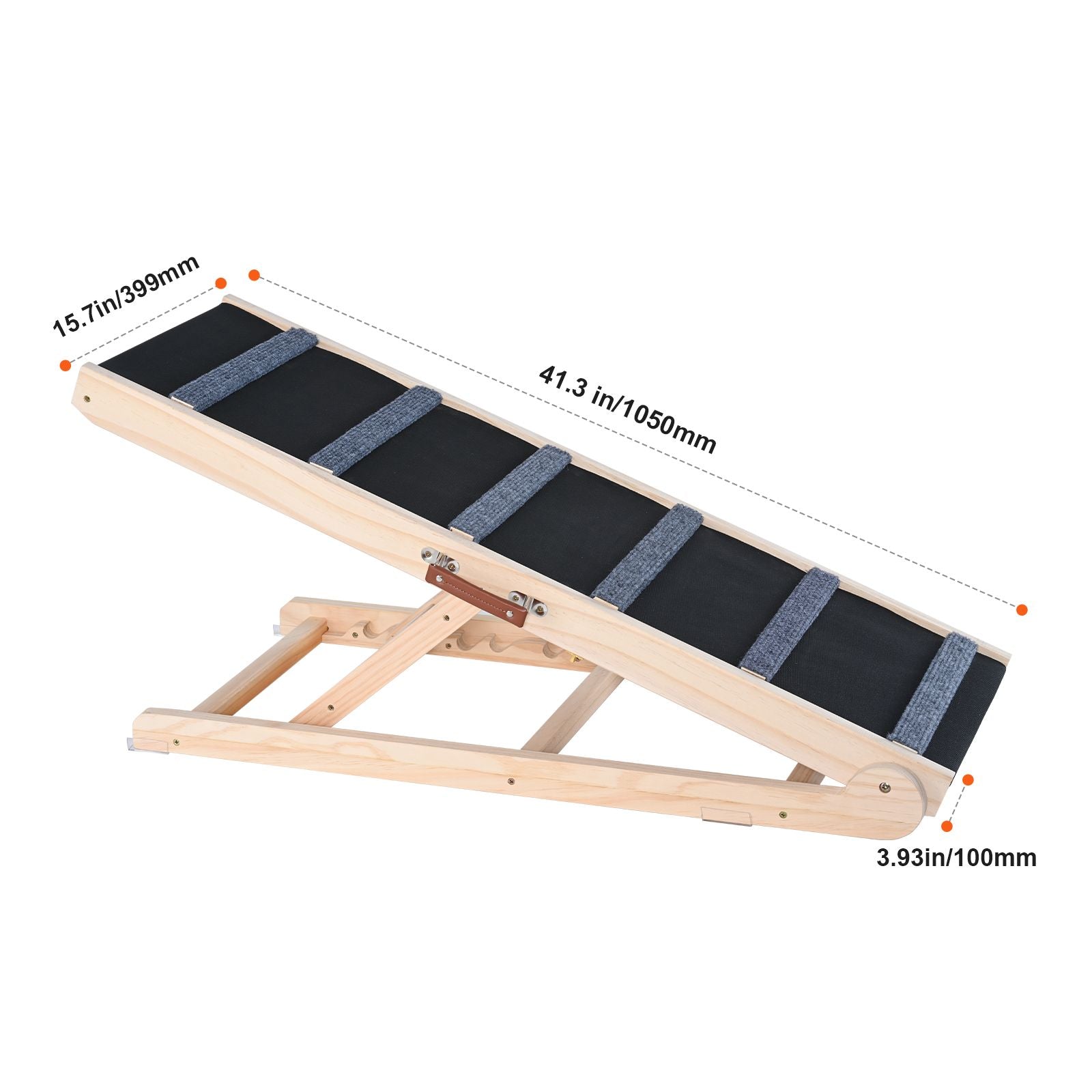 Help Your Pet Climb Safely with the VEVOR Adjustable Wooden Dog Ramp