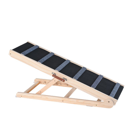Help Your Pet Climb Safely with the VEVOR Adjustable Wooden Dog Ramp