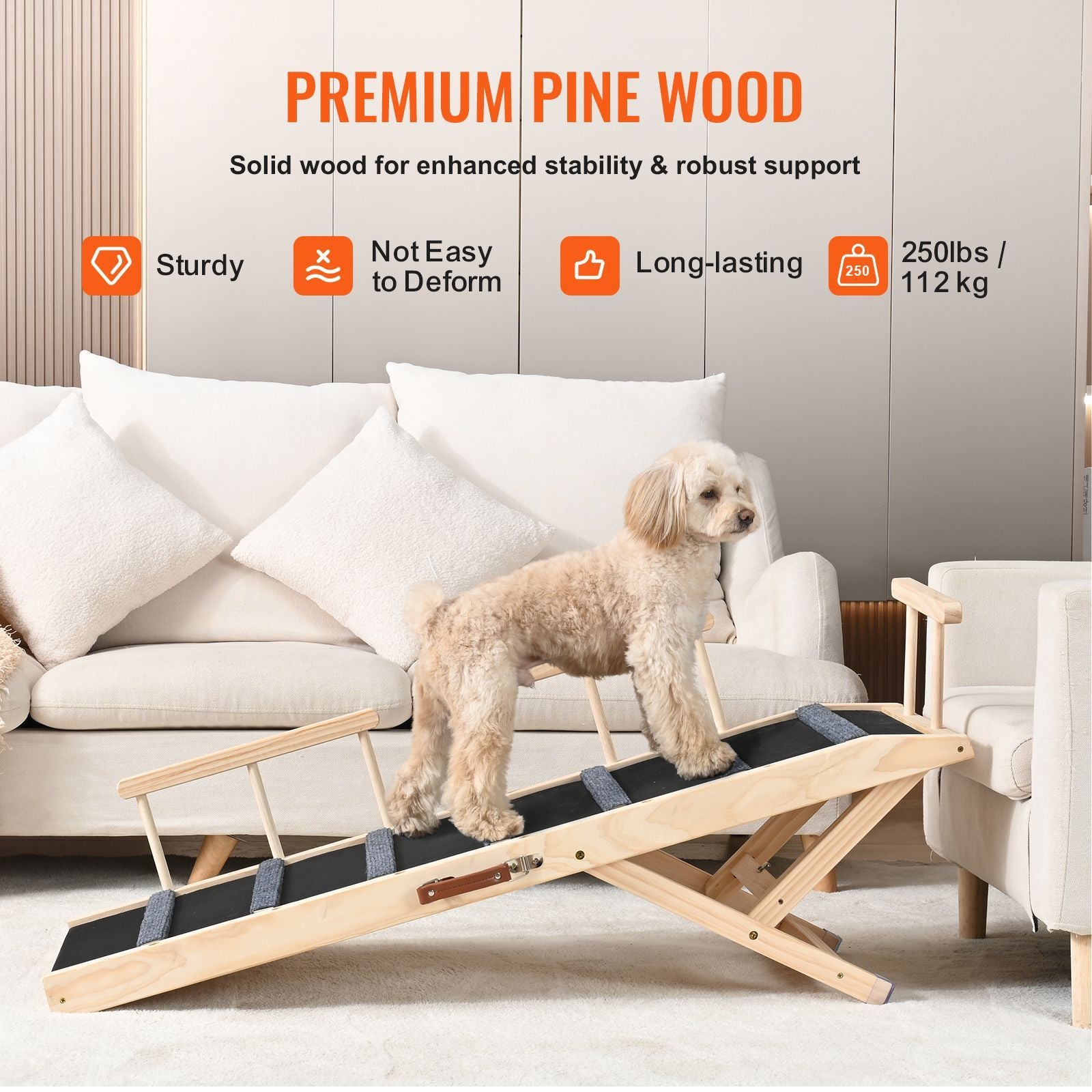 Help Your Pet Climb Safely with the VEVOR Adjustable Dog Ramp