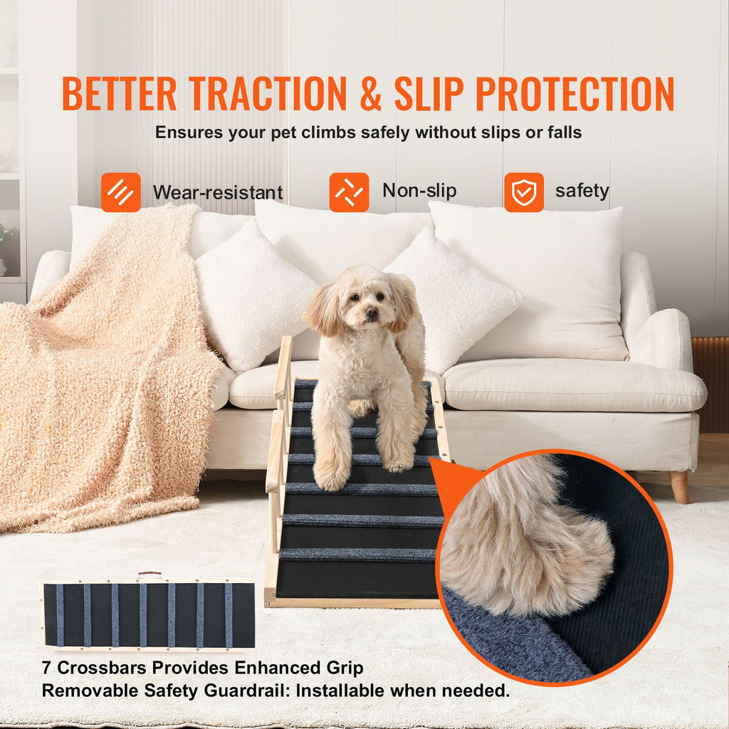Help Your Pet Climb Safely with the VEVOR Adjustable Dog Ramp