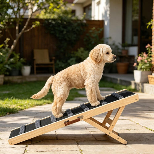 Dog Ramp with Non-Slip and Adjustable Height 39.3 X 15.7 X 1.8 in – image 2