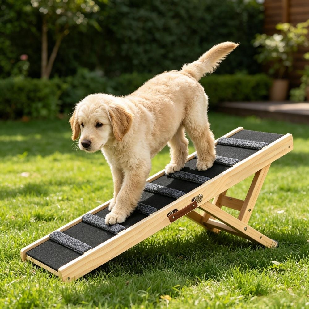 Dog Ramp with Non-Slip and Adjustable Height 39.3 X 15.7 X 1.8 in