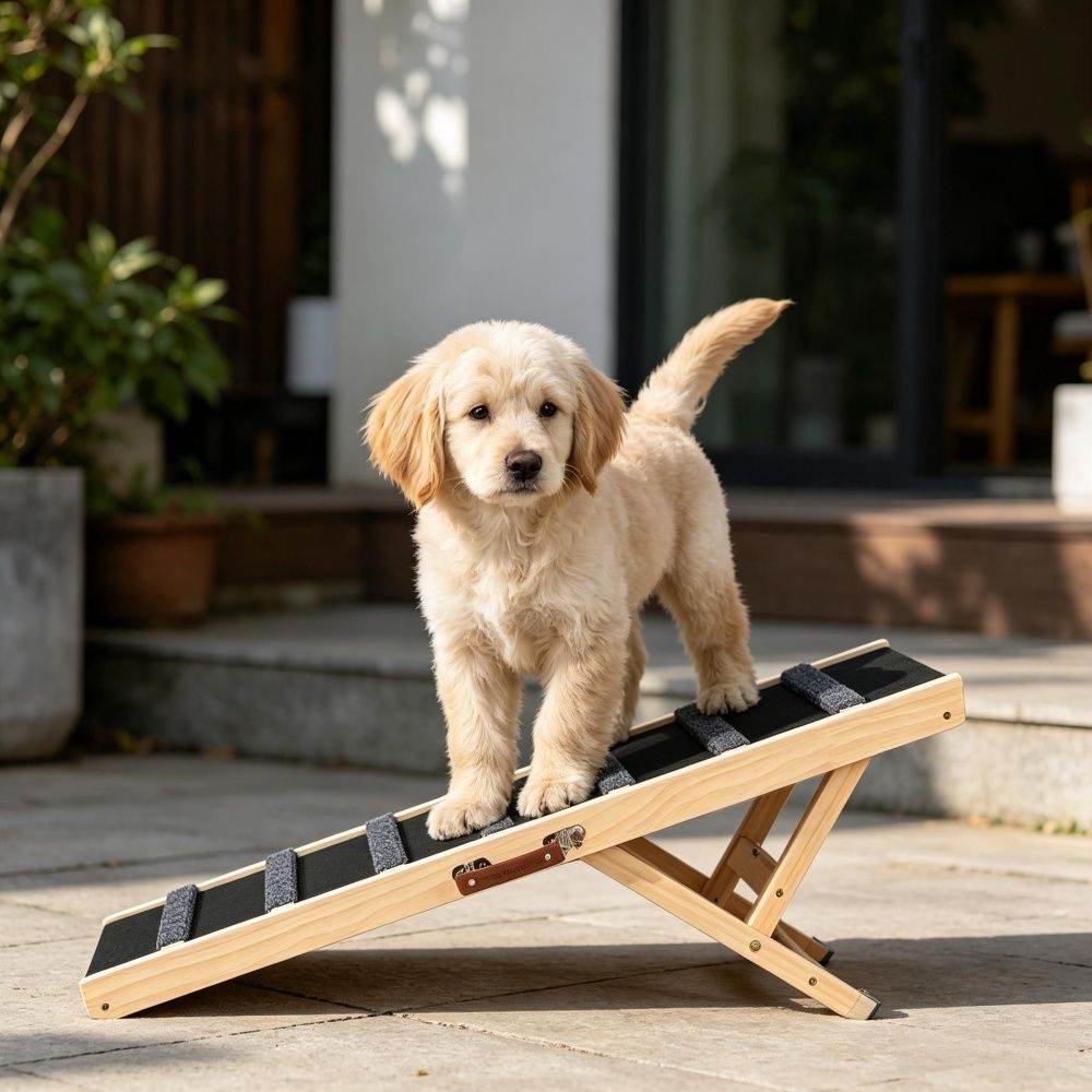 Dog Ramp with Non-Slip and Adjustable Height 39.3 X 15.7 X 1.8 in