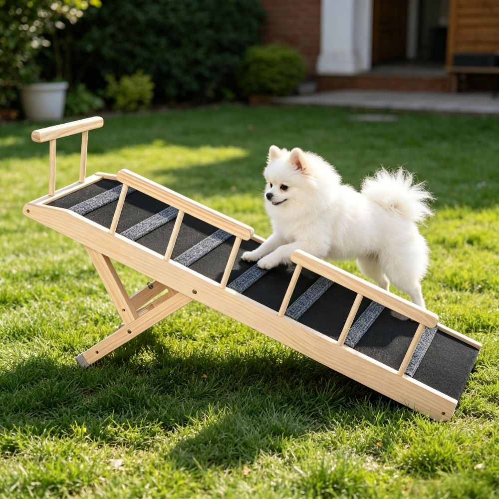 Dog Ramp with Non-Slip and Adjustable Height 47.2 X 16.5 X 2.4 in