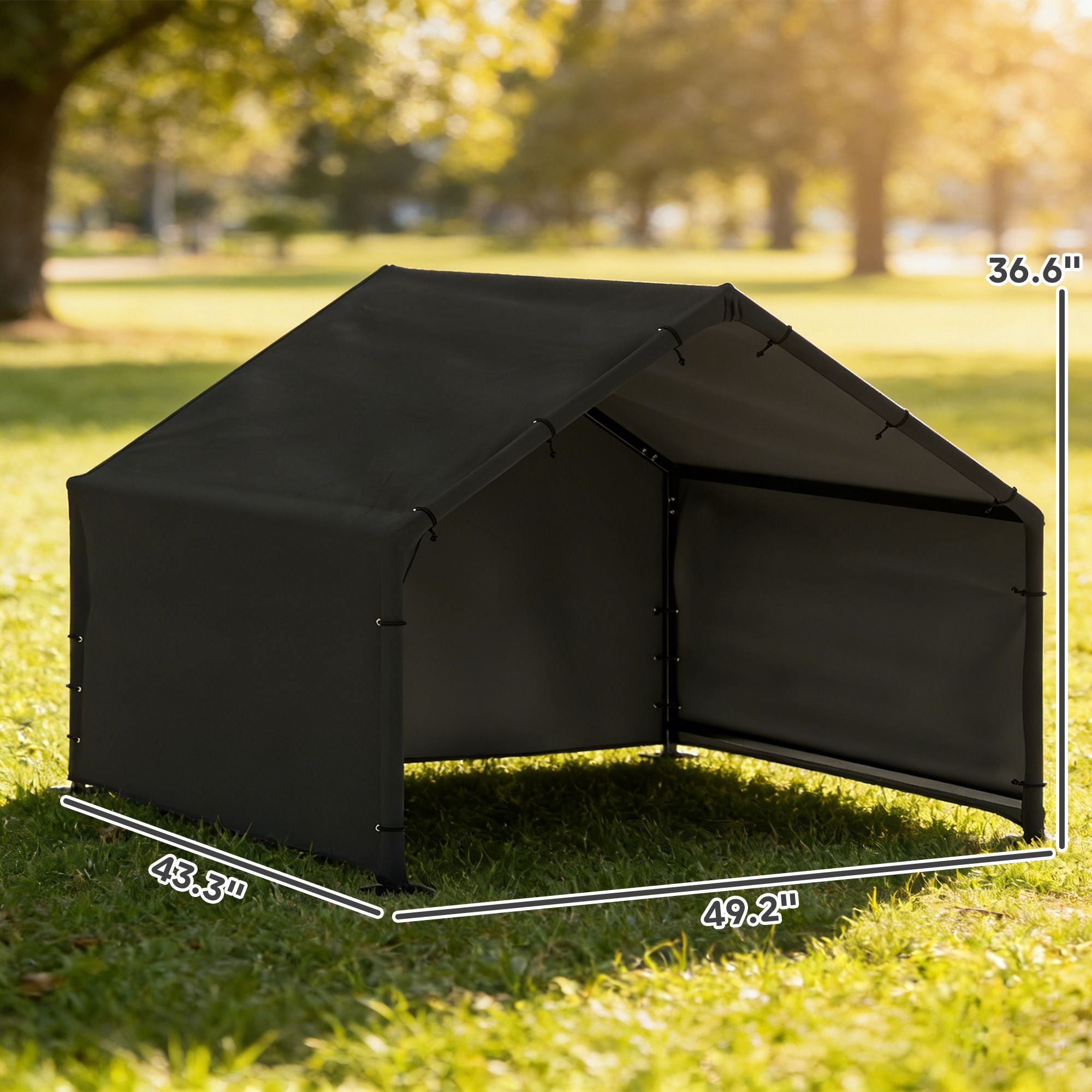 Outdoor Dog Shade Shelter with Weather Protection Canopy