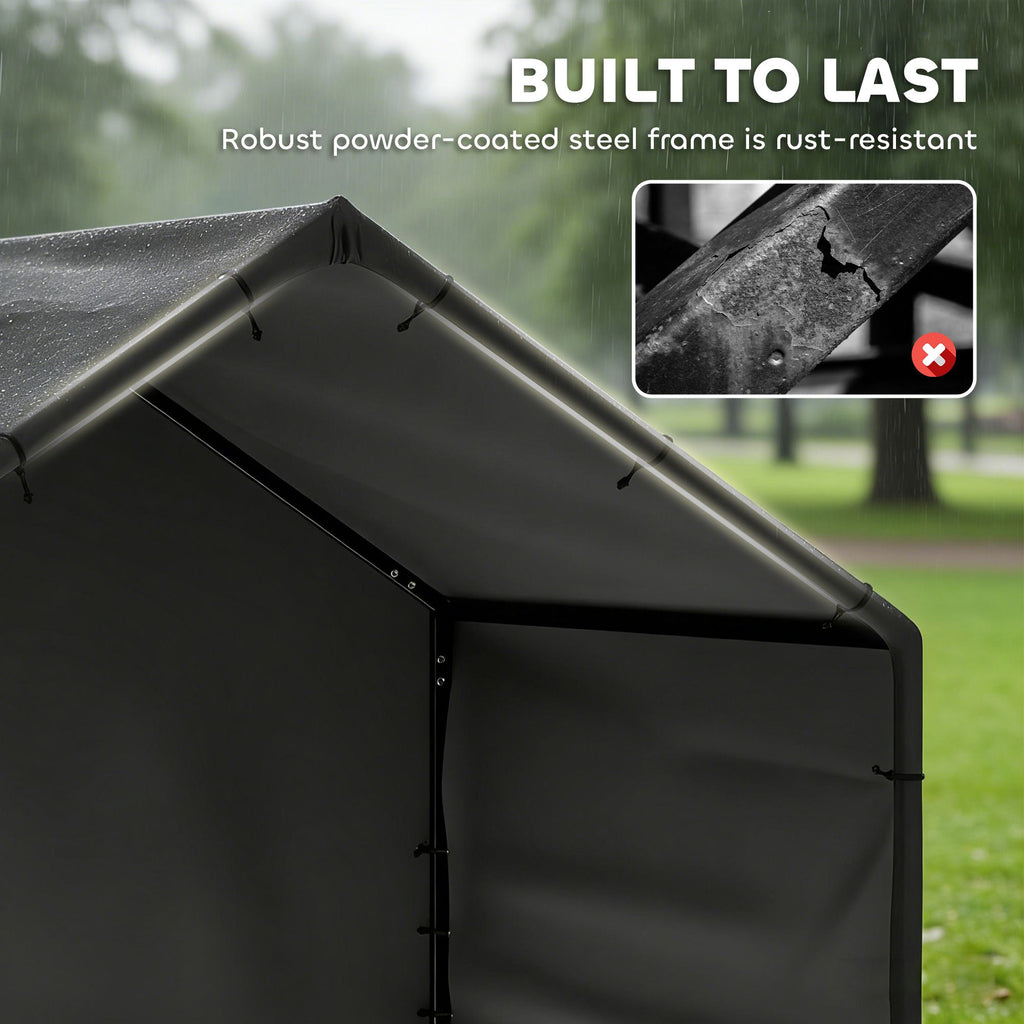 Outdoor Dog Shade Shelter with Weather Protection Canopy