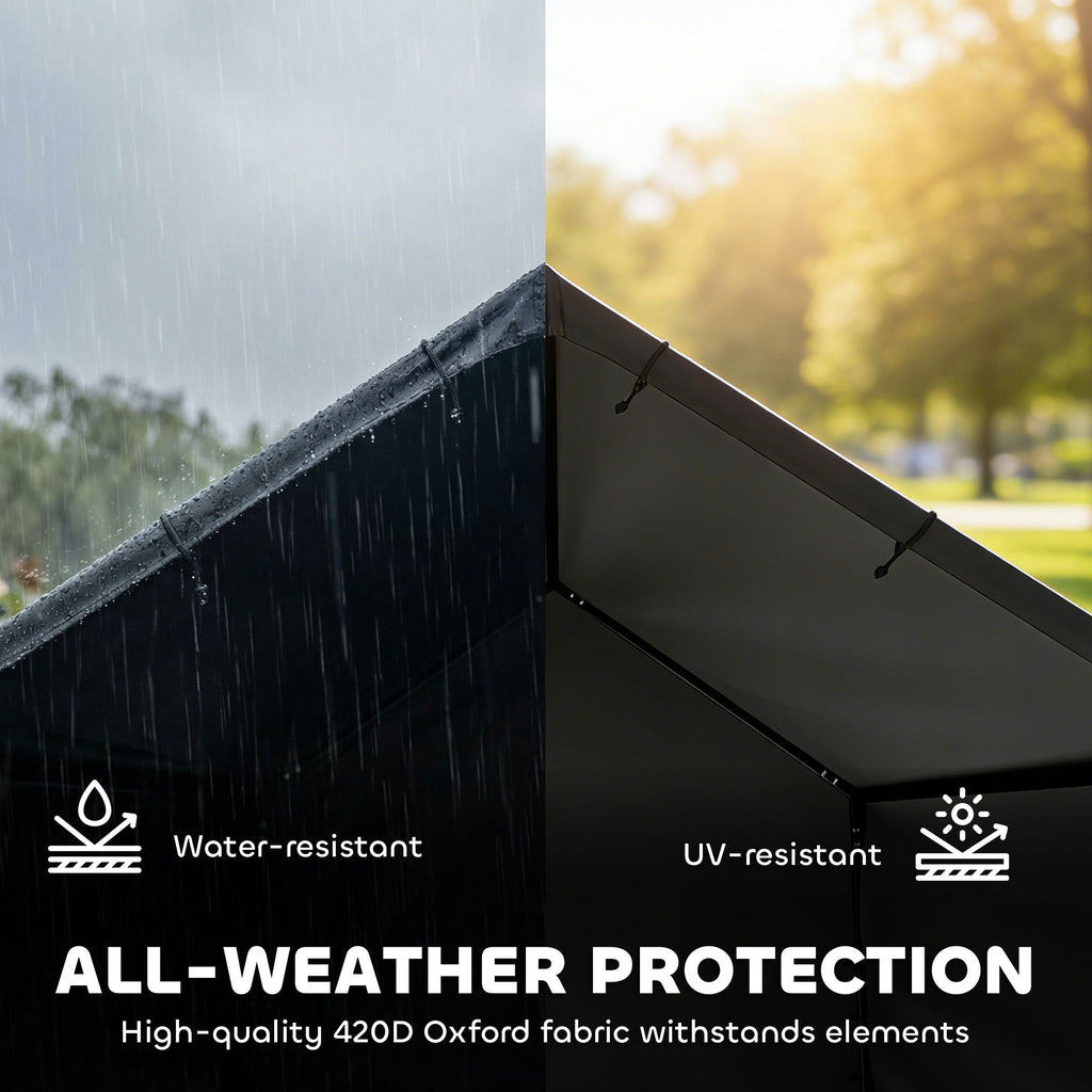 Outdoor Dog Shade Shelter with Weather Protection Canopy