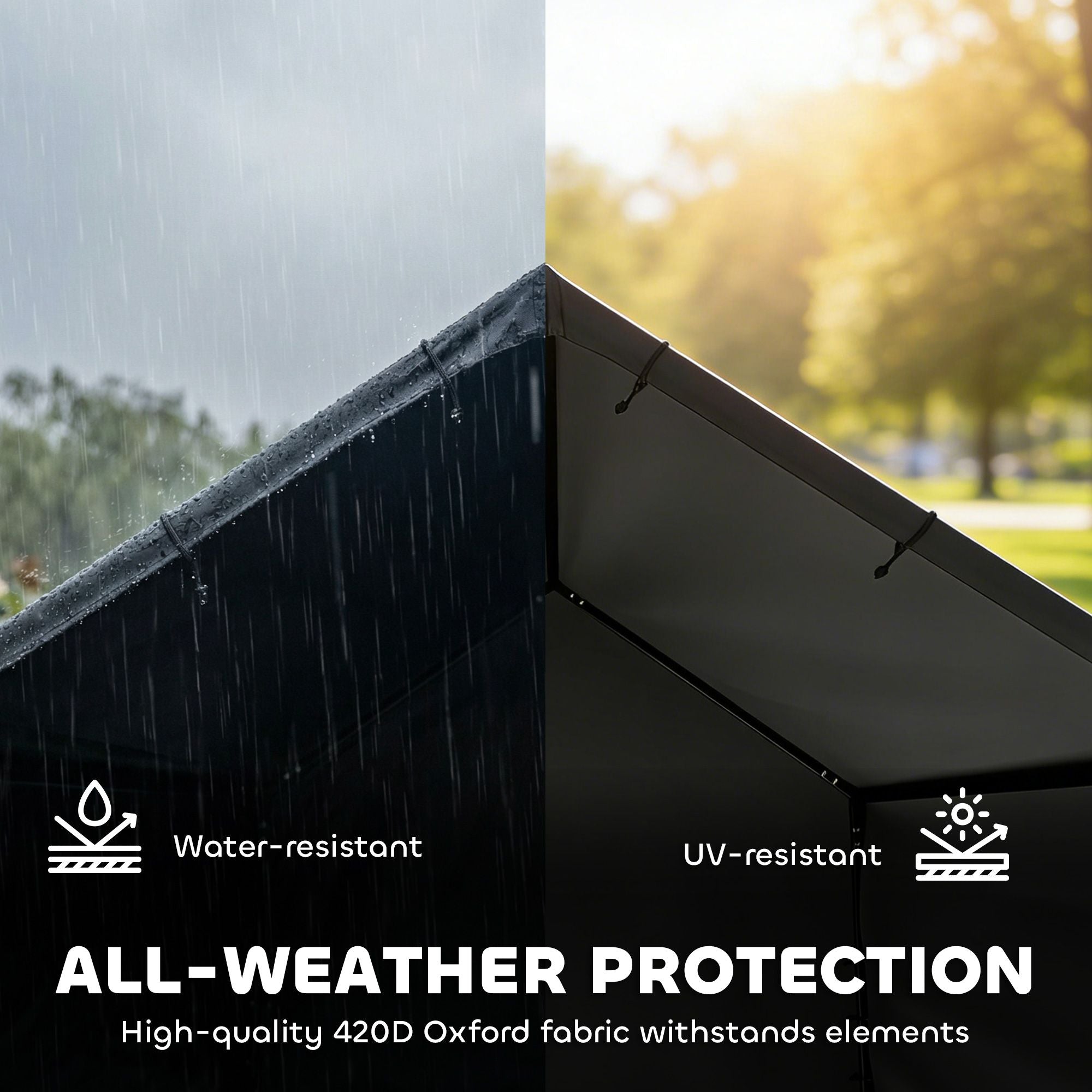 Outdoor Dog Shade Shelter with Weather Protection Canopy