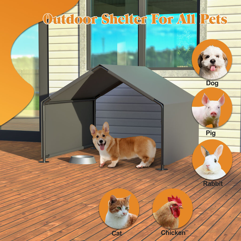 Portable Dog Shade Shelter with UV Protection and Water-Resistant Canopy