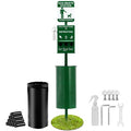 Dog Waste Station with Hand Wash Bottle, Commercial Dog Poop Station, 11.5 Gallons Pet Waste Bin with 50 Can Liners, Bag Dispenser & 600 Waste Bags, Outdoor Dog Waste Disposal System