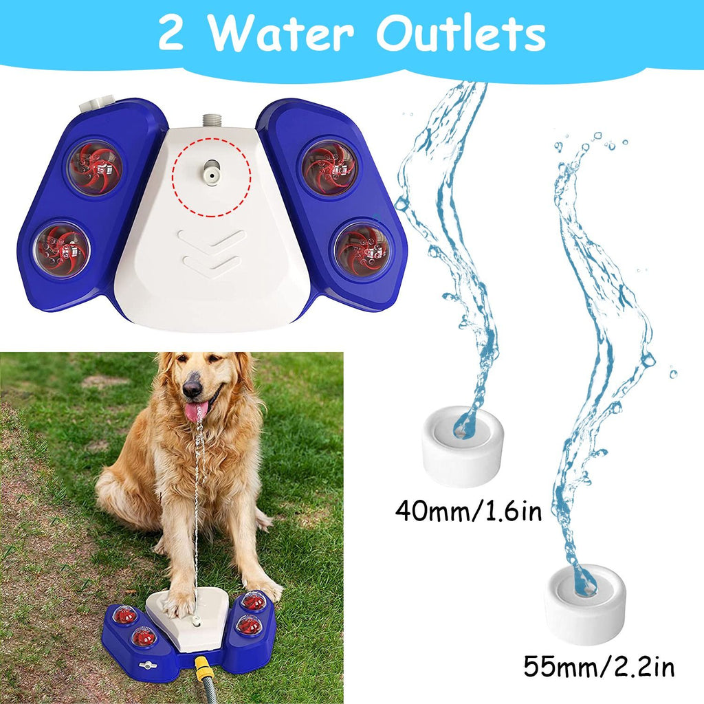 Automatic Dog Water Fountain with Sprinkler for Drinking and Fun