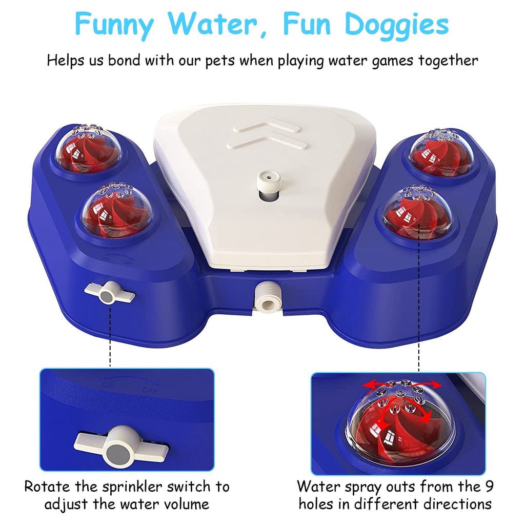 Automatic Dog Water Fountain with Sprinkler for Drinking and Fun
