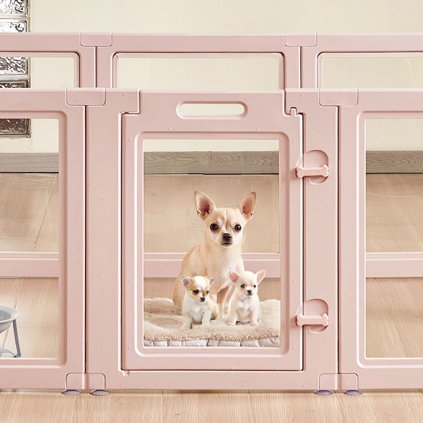 Dog Whelping Box, lightweight Dog Whelping Pen for Medium Sized Dogs, water-ready Transparent