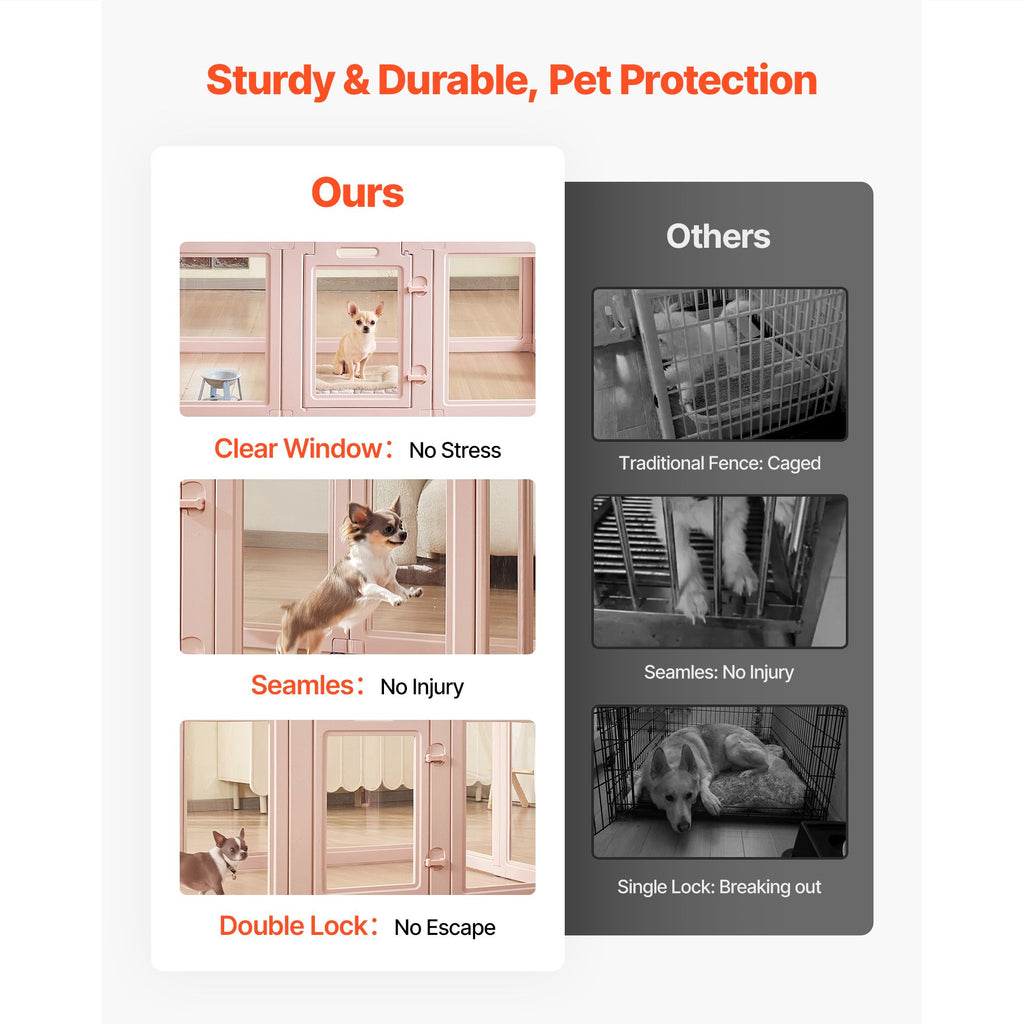 Dog Whelping Box, lightweight Dog Whelping Pen for Medium Sized Dogs, water-ready Transparent